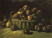 Vincent Van Gogh Still life with Basket of Apples (nn04) oil painting on canvas